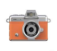 Compact Keychain Camera, 720p HD Video, 100W Pixel CCD Sensor, LED Fill Light, CMOS Stabilization with 180° Flip Screen for Selfies & Vlogging(Orange)