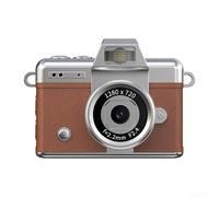 Compact Keychain Camera, 720p HD Video, 100W Pixel CCD Sensor, LED Fill Light, CMOS Stabilization with 180° Flip Screen for Selfies & Vlogging(Brown)