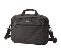 Amazon Basics Compact Laptop Shoulder Bag Carrying Case with Padded Strap and Zippered Accessory Pocket, 1-Pack, 15.6 inch - 39.6 cm, Black
