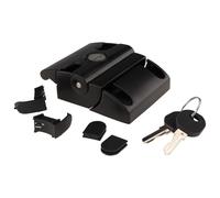 Compact Latch 97 x 78 x 31 cm Die-Cast Aluminium Powder-Coated Black Type I/B with Cylinder or Rounded Head Screws M6