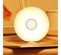 Compact LED Touch Night Light Rechargeable Magnetic Lamp, For Bedroom 500MAh Battery USB Powered Adjustable Brightness Versatile(White)