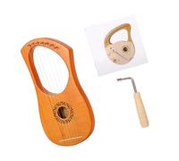 Compact Light Weight 7 String Lyre Harp Crafted From Wood Perfect For Outdoor Performances Practice Lessions Educational Music Tool