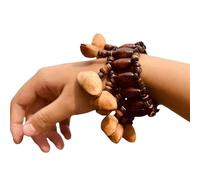 Compact Light Weight Natural Fruit Shell Hand Bells Wrist Shaker for Travel Music Spiritual Relax Percussion Instruments Spiritual Relax Bells