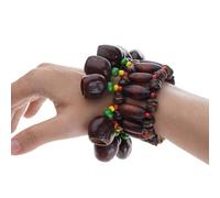 Compact Light Weight Natural Fruit Shell Hand Bells Wrist Shaker for Travel Music Spiritual Relax Percussion Instruments Portable Shell Shaker