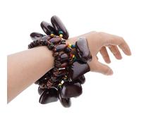 Compact Light Weight Natural Fruit Shell Hand Bells Wrist Shaker for Travel Music Spiritual Relax Percussion Instruments Natural Fruit Shell
