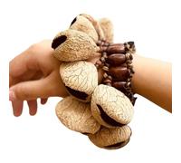 Compact Light Weight Natural Fruit Shell Hand Bells Wrist Shaker for Travel Music Spiritual Relax Percussion Instruments Outdoor Garden Chimes