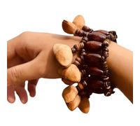 Compact Light Weight Natural Fruit Shell Hand Bells Wrist Shaker for Travel Music Spiritual Relax Percussion Instruments Outdoor Garden Chimes