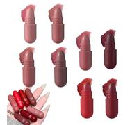 Compact Lipstick Set - 8 Colours Matte Lipsticks Natural Makeup | Long Lasting Tinted Lip Balm for Girls, Teens, Women - Party, Wedding, Daily Life, Summer, Home, Travel