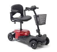 Compact Lite e-Mobility Device - 4mph Travel Speed, 8-Mile Range, Height Adjustable Seat, Easy-to-Use Dashboard - 120kg Capacity (Red)
