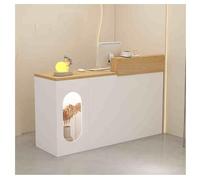 Compact Lockable Reception Desk with Drawer for Beauty Salons & Small Spaces - Stylish 99.8 x 49.8 x 105 cm Office Furniture Ideal for Modern Workplaces
