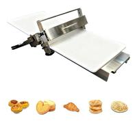 Compact Manual Dough Sheeter, 0.5mm-25mm Thickness Range, 10-Level Quick Adjustment, Stainless Steel Folding Pastry Machine for Professional Results(A)