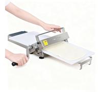 Compact Manual Dough Sheeter Machine, Stainless Steel with Adjustable Thickness 0-25mm, Folding Design for Supermarkets and Canteens
