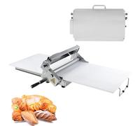 Compact Manual Dough Sheeter - Stainless Steel Pastry Rolling Machine with Adjustable Thickness Folding Design for Easy Storage Ideal for Home & Commercial Baking
