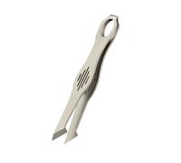 Compact Manual Tweezers with Alloy Body and Split Tips, Small Pickup Tool for Pouch Carry, Tape Opening, and Small Parts Handling Alloy Tweezers Angled Split Tips Pocket Carry Manual Pickup Tape