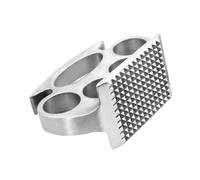 Compact Meat Tenderizer, Aluminum Alloy Handheld Meat Pounder with Textured Face, 11 X 7 X 5 Cm Size for Steak Prep and Everyday Kitchen Use Manual Pounder Aluminum Alloy Tenderizer Finger Grip Steak