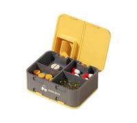 Compact Medicine Box with Pills Divider 2 Tiers Storage Systems for Organized Weekly Dosing Portable and Sturdy Travel Pills Case with Divider