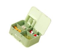 Compact Medicine Box with Pills Divider 2 Tiers Storage Systems for Organized Weekly Dosing Portable and Sturdy Double Layer Pills Cutter Organizers