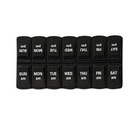 Compact Medicine Planner - Travel Friendly Medication Box Pill Organiser with 7 Compartments | 7 Day Pill Container with Compartments, Compact Medicine Planner for Daily Use
