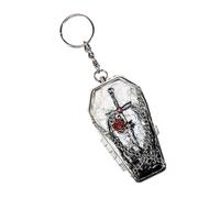 Compact Metal Ashtray Keychain Pendant Charm Coffin Design Stainless Steel Storage Box For Travel And Daily Use Portable Stainless Steel Trinket Box