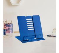 Compact Metal Book Stand Adjustable Reading Rest Holder for Desk, Portable Sturdy Bookstand for Cookbook Textbook Tablet Recipe Documents Sheet Music