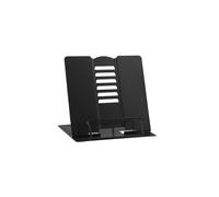 Compact Metal Book Stand Adjustable Reading Rest Holder for Desk, Portable Sturdy Bookstand for Cookbook Textbook Tablet Recipe Documents Sheet Music