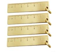 Compact Metal Ruler 6cm with Key Ring for Students