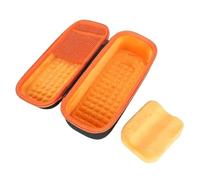 Compact Mic Case 26x12x9cm for JBL KMC600 KMC500 Lightweight(Orange) | Shock-absorbing composite fabric, hard shell exterior, protects against drops and impacts, ideal for stage transport