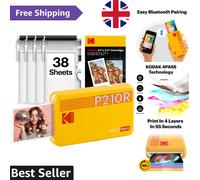 KODAK Mini 2 Retro 2x3 Portable Photo Printer, 4PASS, 38 Sheets, Yellow