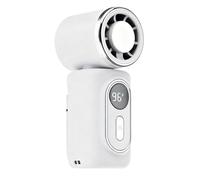 Compact Mini Clip Fan - USB Rechargeable Cooler, Portable Handheld Blower | Hundred Eighty Degree Rotating Head, High Capacity Three Thousand Milliampere Power Cell For Summer Camping Outings