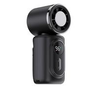 Compact Mini Clip Fan - USB Rechargeable Cooler, Portable Handheld Blower | Hundred Eighty Degree Rotating Head, High Capacity Three Thousand Milliampere Power Cell For Summer Camping Outings