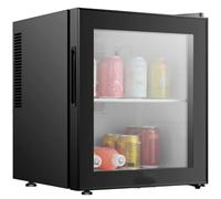 Compact Mini Freezer with Lock and Glass Door, 30L Upright Design, Adjustable Thermostat for Small Spaces, Ideal for Office, Dorm, and Apartment Use