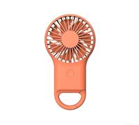 Compact Mini USB Rechargeable Fan with Mountaineering Buckle for Hands Use on Bags Belts and Gear Lightweight Portable Fan with Adjustable Speeds (orange)