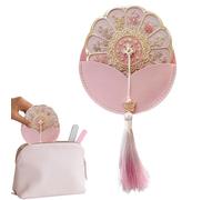 Compact Mirror - 1 x Compact Mirror, Makeup Mirror in Design, Portable Makeup Mirror, Cosmetics for Women, Girls, Ladies, Mothers, Brides, Travellers, Students, Busy B