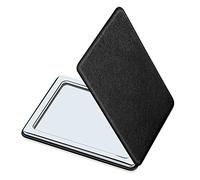 Compact Mirror for Men, Women and Girls, Black Travel Folding Vanity Makeup Mirrors for Purse,Handbag and Pocket, Portable Double-Sided Magnifying Cosmetic Mirror without Distortion, Rectangular