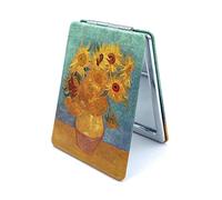 Compact Mirror for Purses Small Magnifying Mirror Square Pocket Mirror Travel Mirror Handheld for Women Sunflowers Artistic Gifts for Mom