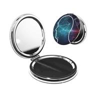Compact Mirror Formulas Shapes Theory Math Lesson Pocket Travel Makeup Mirrors Double Sided 1x/2x Magnifying Foldable Mini Cosmetic Mirrors Portable Handheld Beauty Mirror for Women Girls Gift
