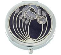 Compact Mirror in Mackintosh Two Roses Design. (Purple)