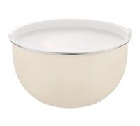 Compact Mixing Bowl Made from 304 Stainless Steel with Lid for Efficient Salad Mixing and Ingredient Prep (16CM White Lid)