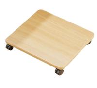 Compact Mobile Printer Stand with Wheels for Laser Printers Copy Machines & Scanners Office Storage Solution Maple Finish 40x45x6.2cm