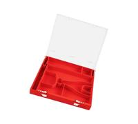 Compact Model Workbench Organizer Case, 22cm / 8.7in Clamshell Hobby Storage Tray for Desktop Assembly and Tool Access Portable Model Workbench Hobby Organizer Case Desktop Tool Storage Tray Assembly