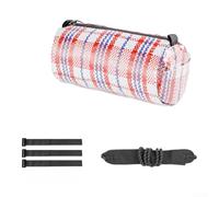 Compact MTB Saddle Bag 11x9x6cm Lightweight Storage | 22x10x10cm large capacity, waterproof film lining, keeps keys dry, for top tube mount, red color(Head)