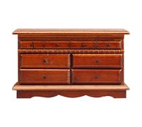 Compact Multi-Drawer Wooden Dresser 1/12 Dollhouse Miniature Furniture and Storage Needs Realistic Dollhouse Furniture Set