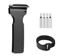 Compact Multifunction Bike Tyre Lever with 4 Hex Socket Screw Bits and AV Valve Deflation Function Designed for Bicycle Tire Removal and Adjustment (Black)