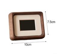 Compact Natural Walnut Photo Frame for 1x2 Photos with Seamless Joints and Easy Back Panel Access, Suitable for Horizontal or Vertical Tabletop Placement (4 inches)