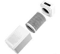Compact Negative For Ion Air Purifier For Desktop Use In Bedrooms And Offices Removes Formaldehyde And With Three Fan Speeds Quiet Thirty Four Db Performance White Abs Material Thirty Sqm Coverage(B)