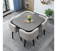Compact Nesting Table and Chairs Set for Reception, Small Round Meeting Table with Chairs, Ideal for Negotiation and Boutique Sales, Space-Saving Furniture Solution