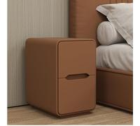 Compact Nightstand with 2 Drawers Invisible Handle Modern Design for Small Spaces Perfect for Bedroom Living Room Study (Dark Curry 35x40x48cm)