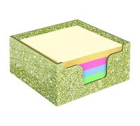 Compact Note Pad Organizers with 400 Sheet Capacity Glitters Acrylic Dispenser for Desk Organization Dark Gray Acrylic Sticky Note Holder