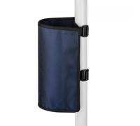 Compact Nylon Drumstick Holder Bag Holds Up to 20 Drumsticks Featuring Stable Fixed PP Backboard and Silicone Hooks to Keep Items Secure During Transport (Upright (dark blue))