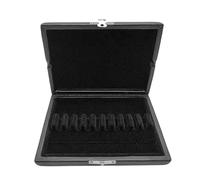 Compact oboe case for 40S, wood and PU leather, double layer storage with metal hinge, breathable, ideal for musicians